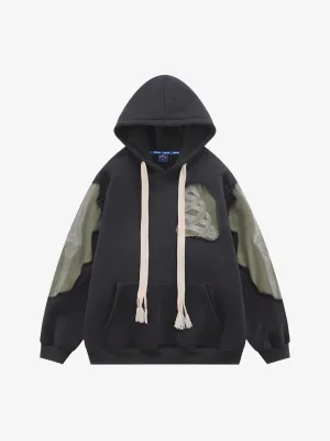 EMBROIDERED SKELETON HEART HOODIE
