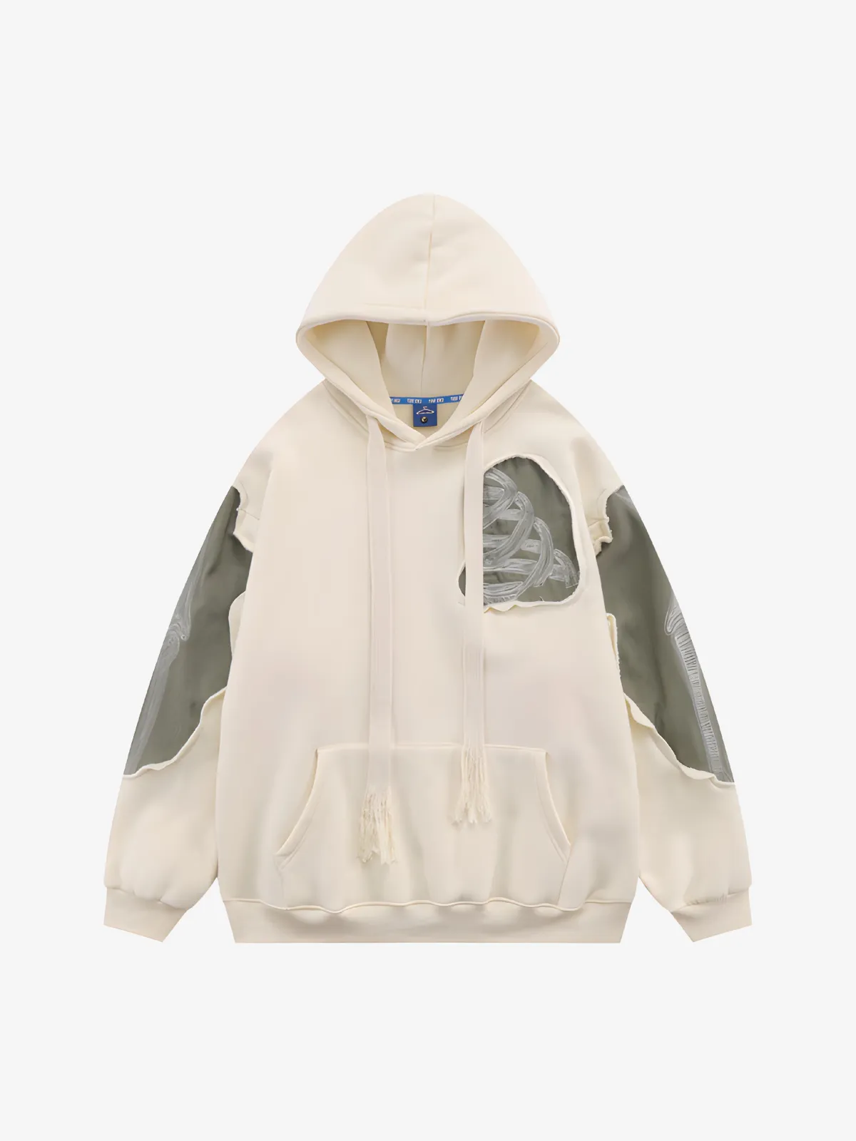 EMBROIDERED SKELETON HEART HOODIE