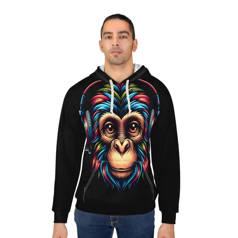 Epic Monkey Wearing Headphones Pullover Hoodie