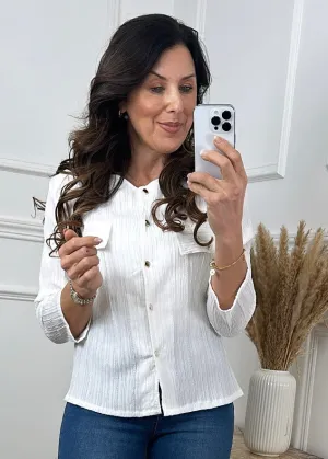 Esther Cream Textured Shirt