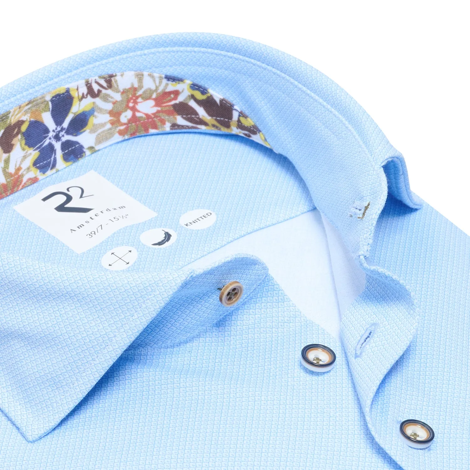 Extra long sleeves. Knitted piquet shirt