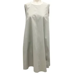 Fabiana Filippi Light Grey Monili Bead Embellished Sleeveless Cotton Dress