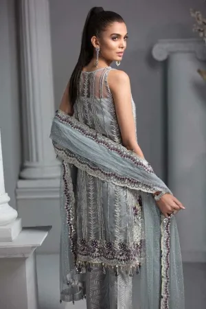 Fancy Party Wear In Light Gray Color Model# C 1742