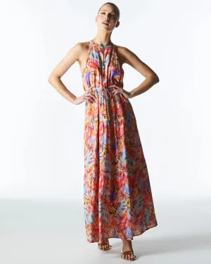 Fate & Becker - Midsummer Halter Maxi Dress - Sunset Palm