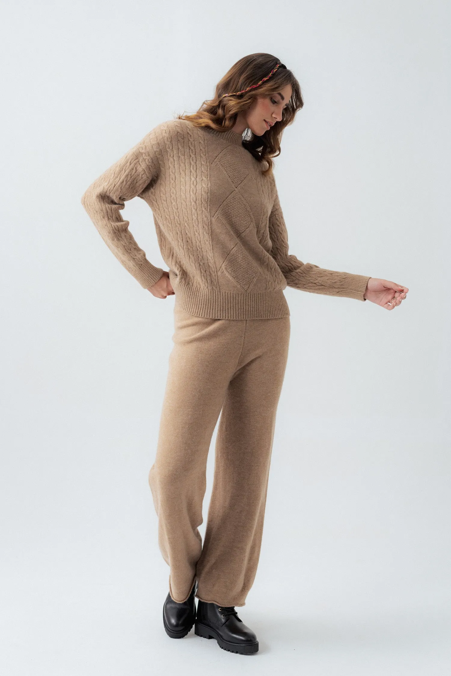 Fawn Straight Fit Trousers