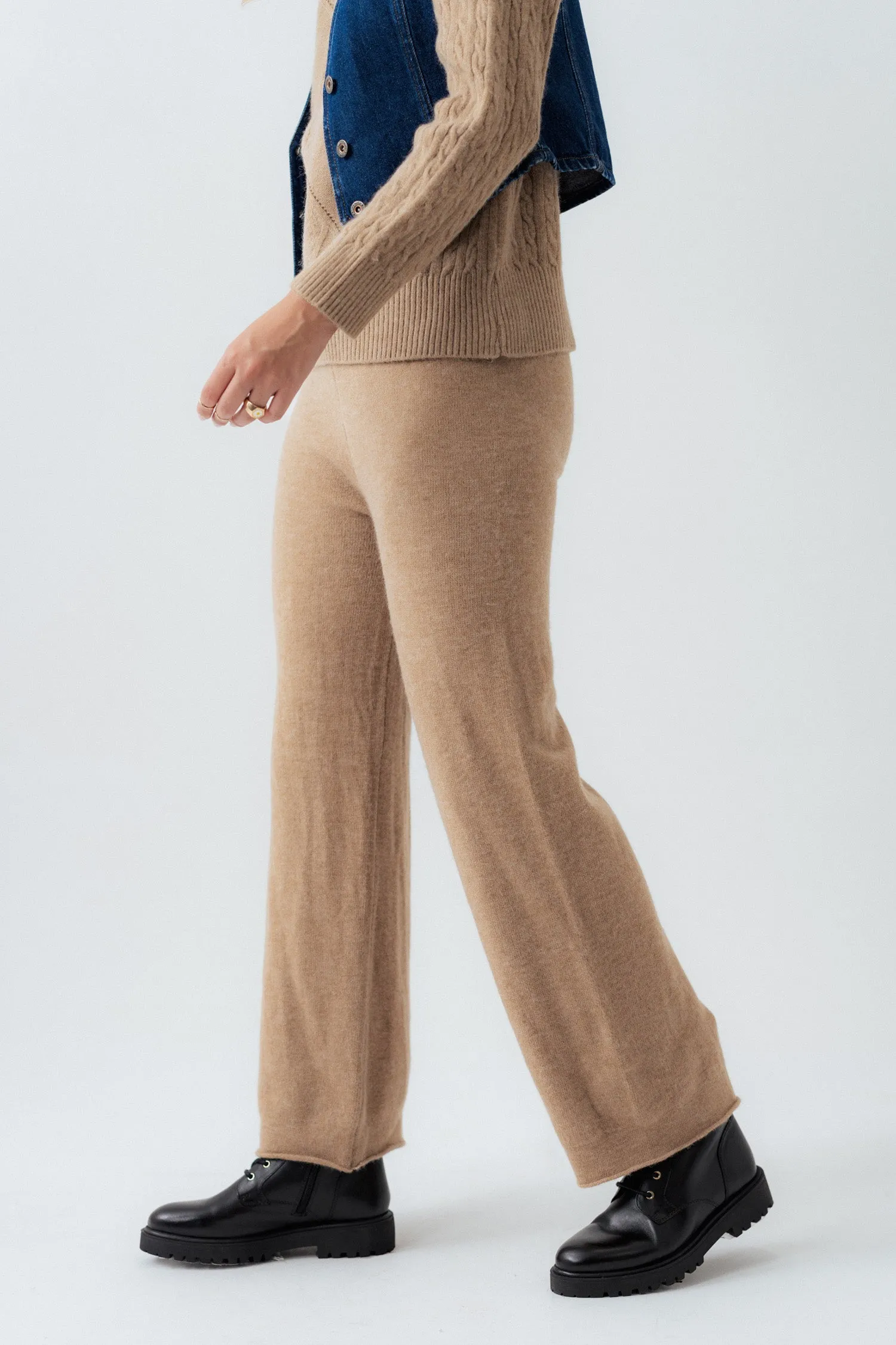 Fawn Straight Fit Trousers