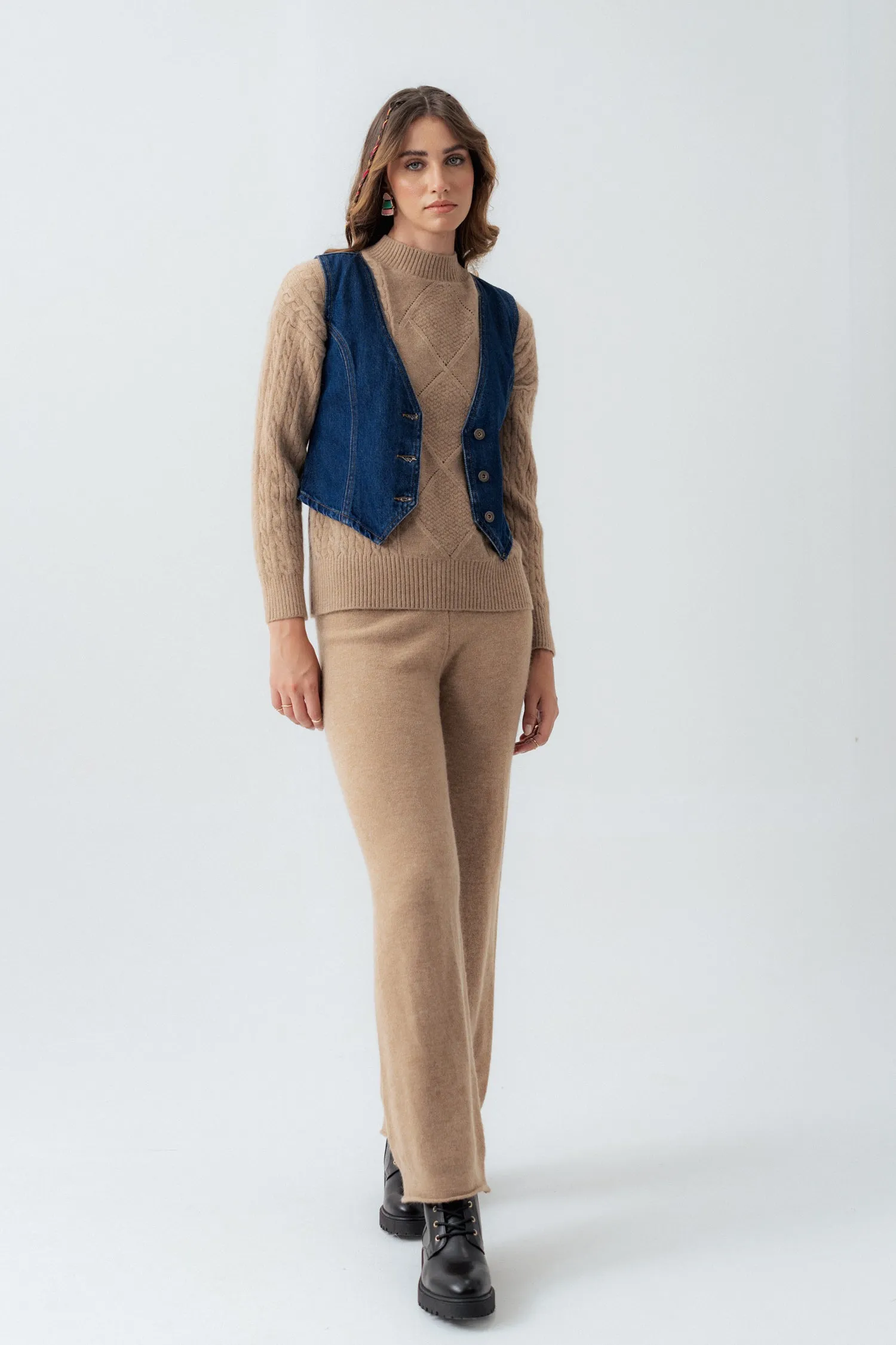 Fawn Straight Fit Trousers