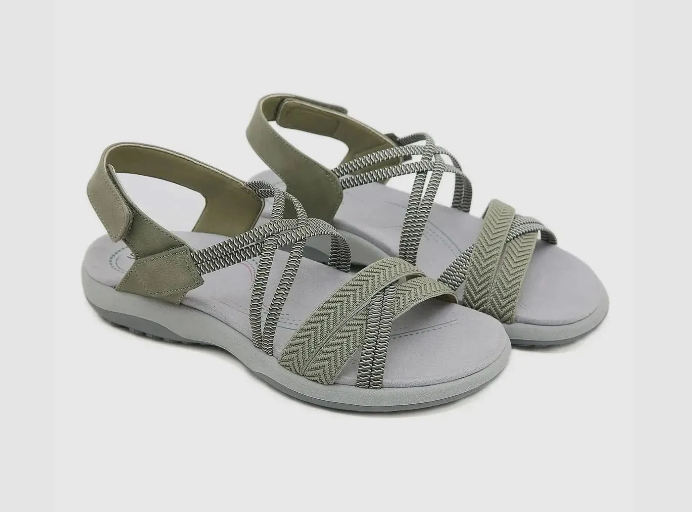 FitVille Women's Criss Cross Strap Sandals