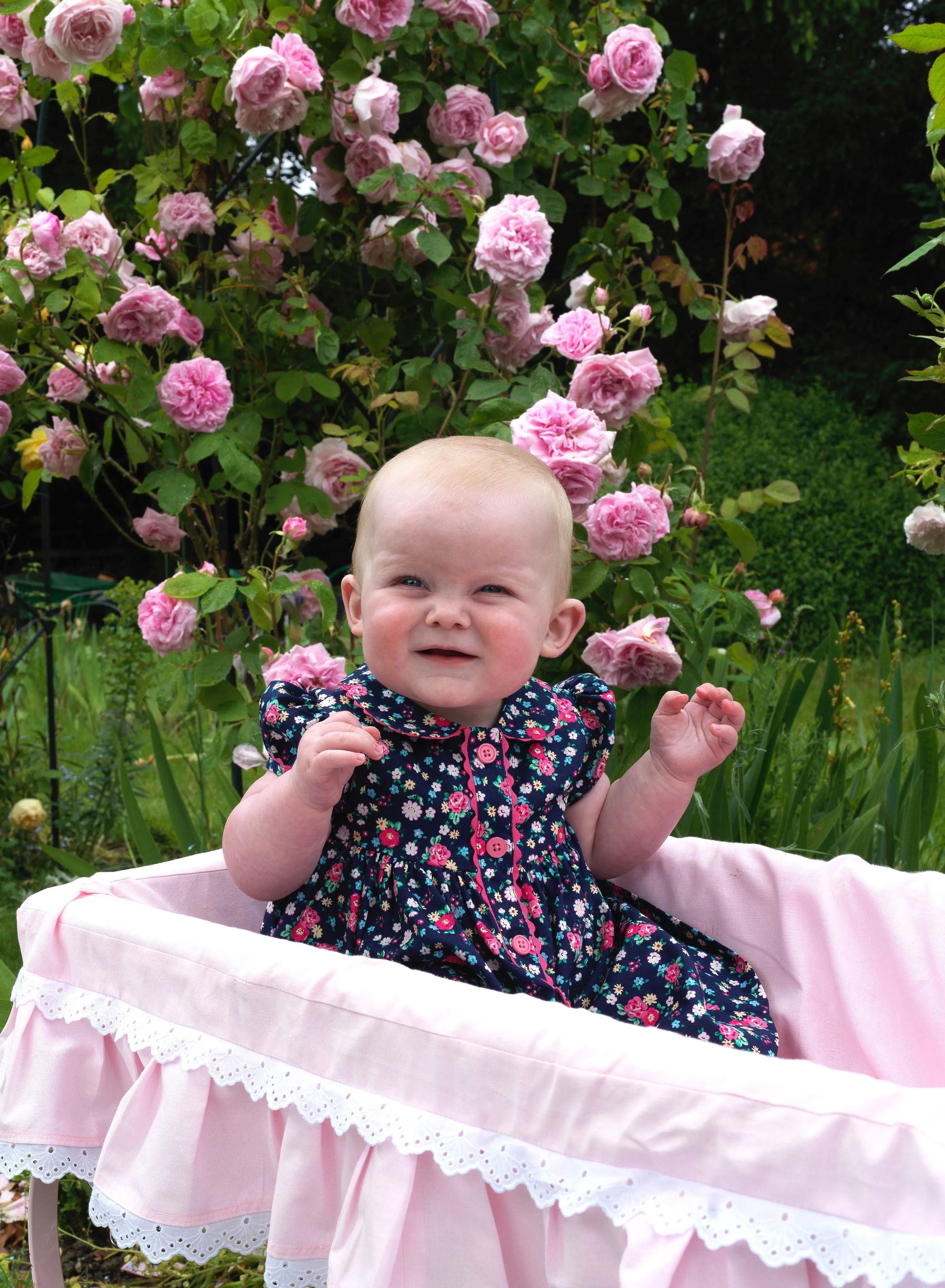 Floral Button-front Dress & Bloomers