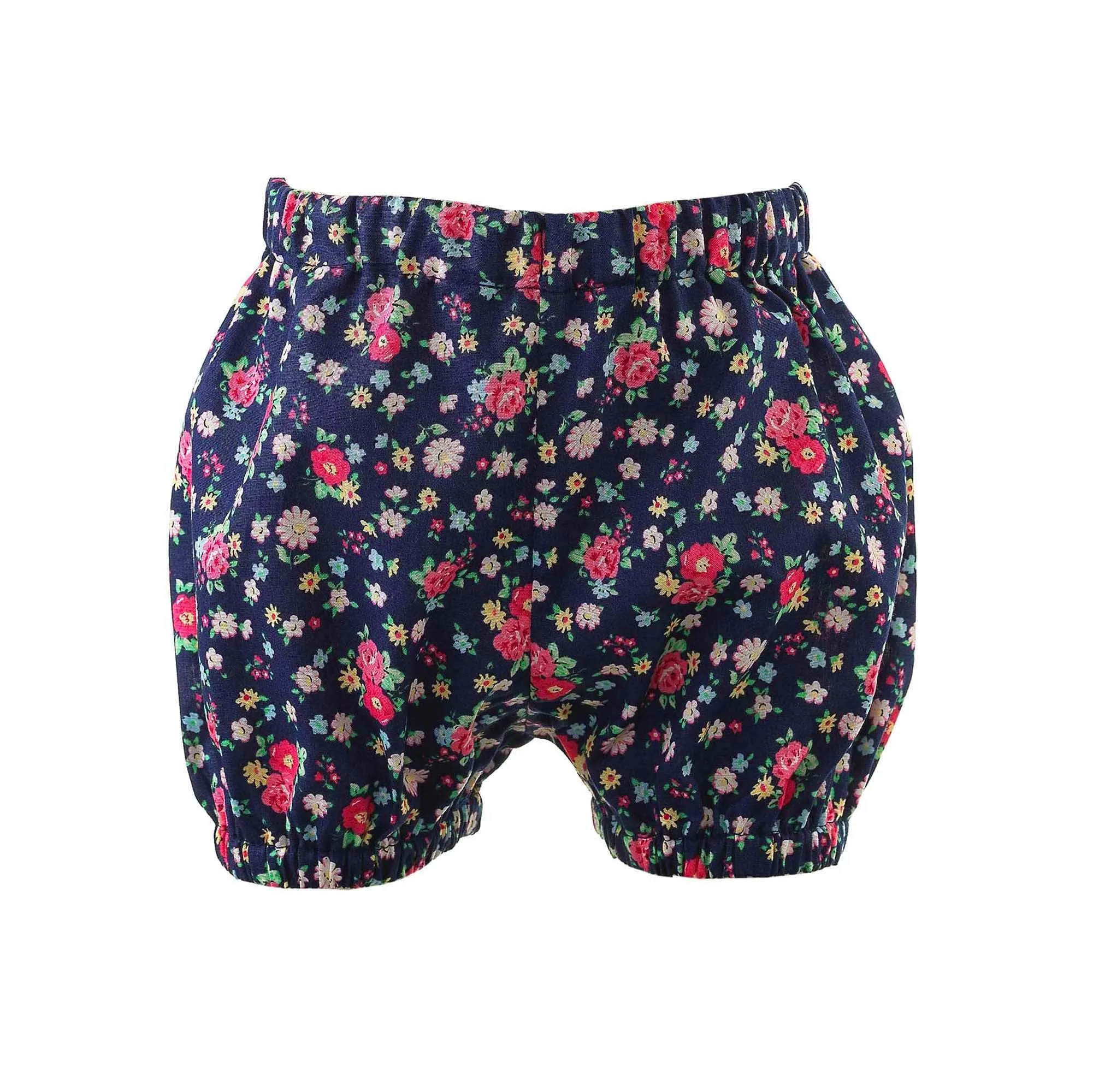 Floral Button-front Dress & Bloomers