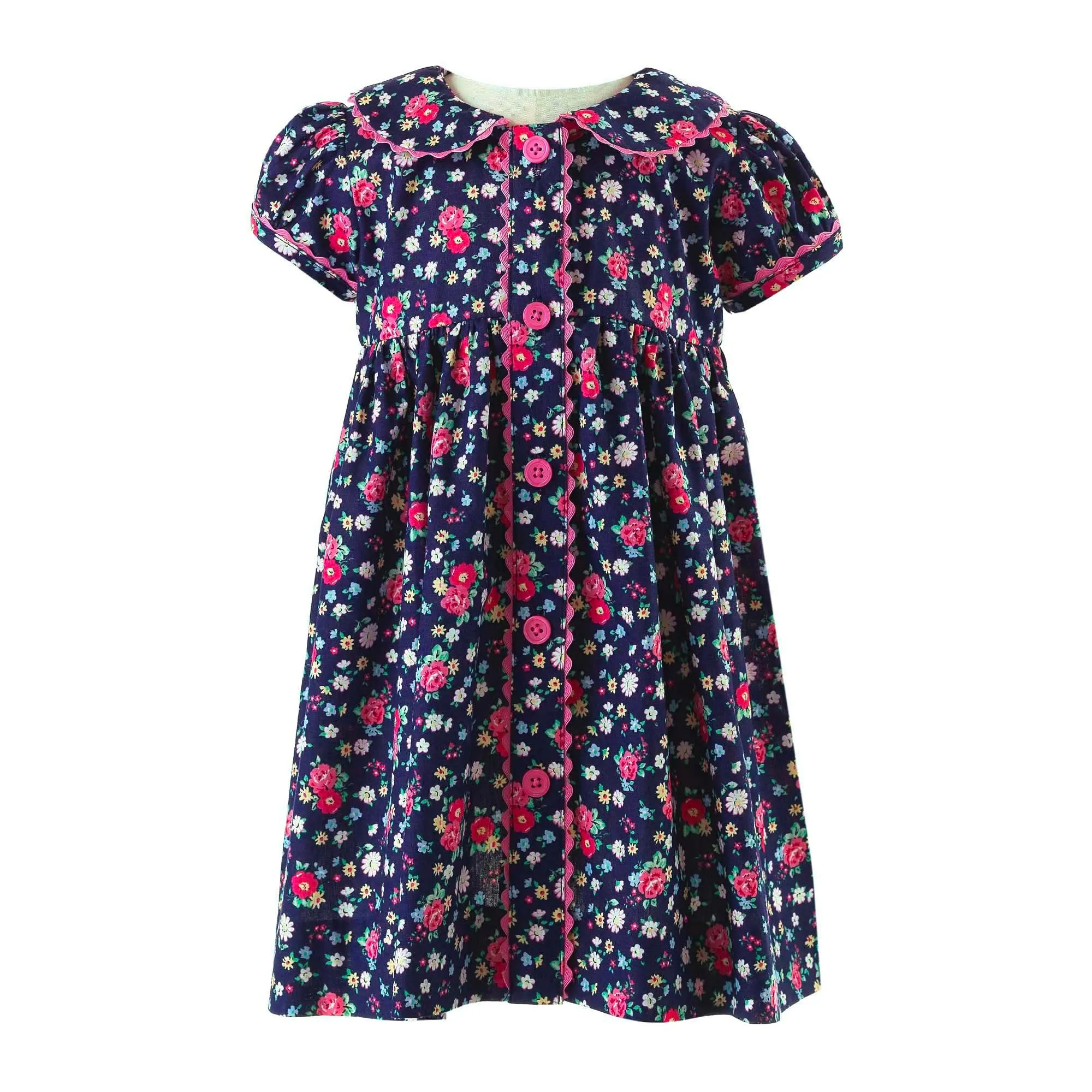 Floral Button-front Dress & Bloomers