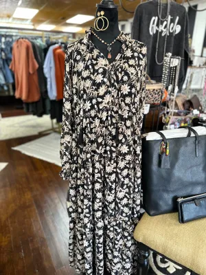 Floral Printed Chiffron Maxi Dress