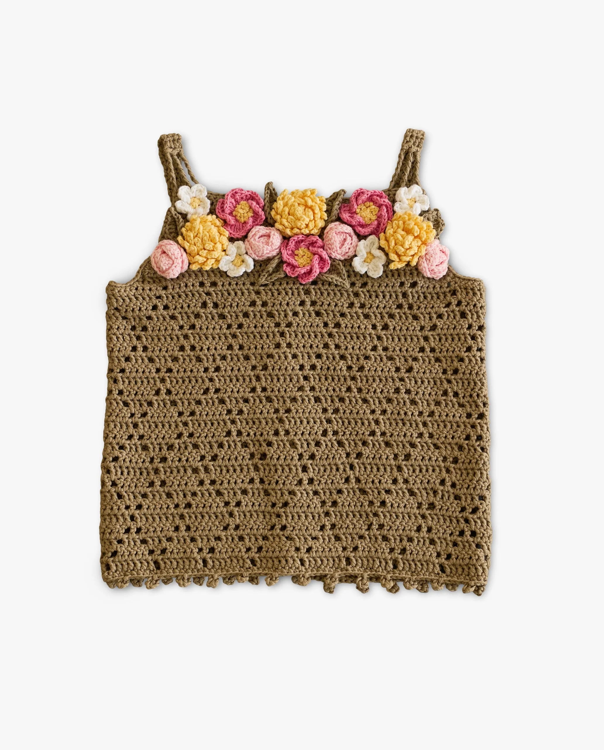 Flowers Top | olive green | In Stock (4-5y)