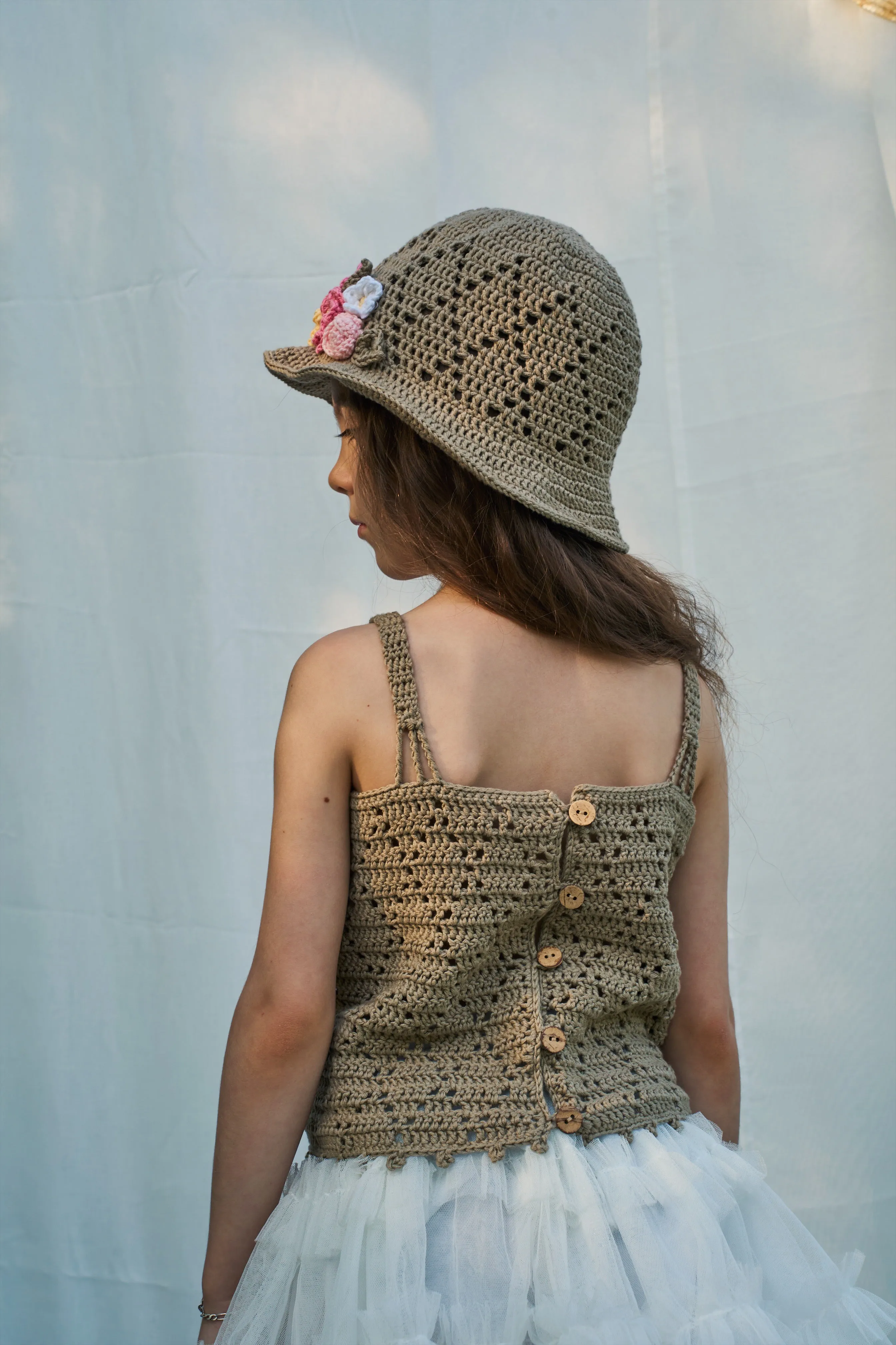Flowers Top | olive green | In Stock (4-5y)