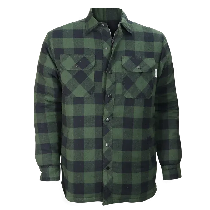 Forest Green Flannel Lined Shirt by Gatts Workwear - Style 626D