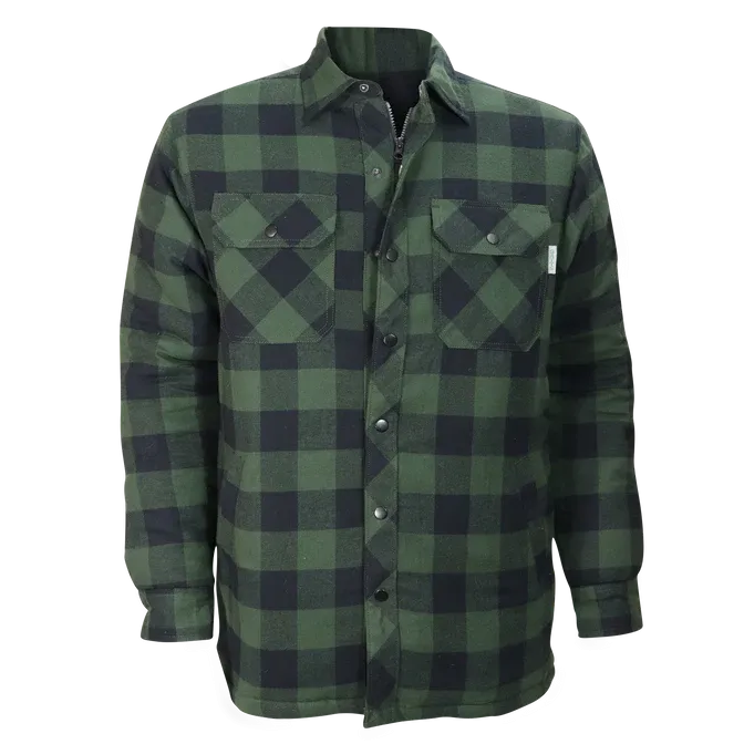 Forest Green Flannel Lined Shirt by Gatts Workwear - Style 626D