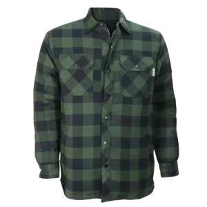 Forest Green Flannel Lined Shirt by Gatts Workwear - Style 626D