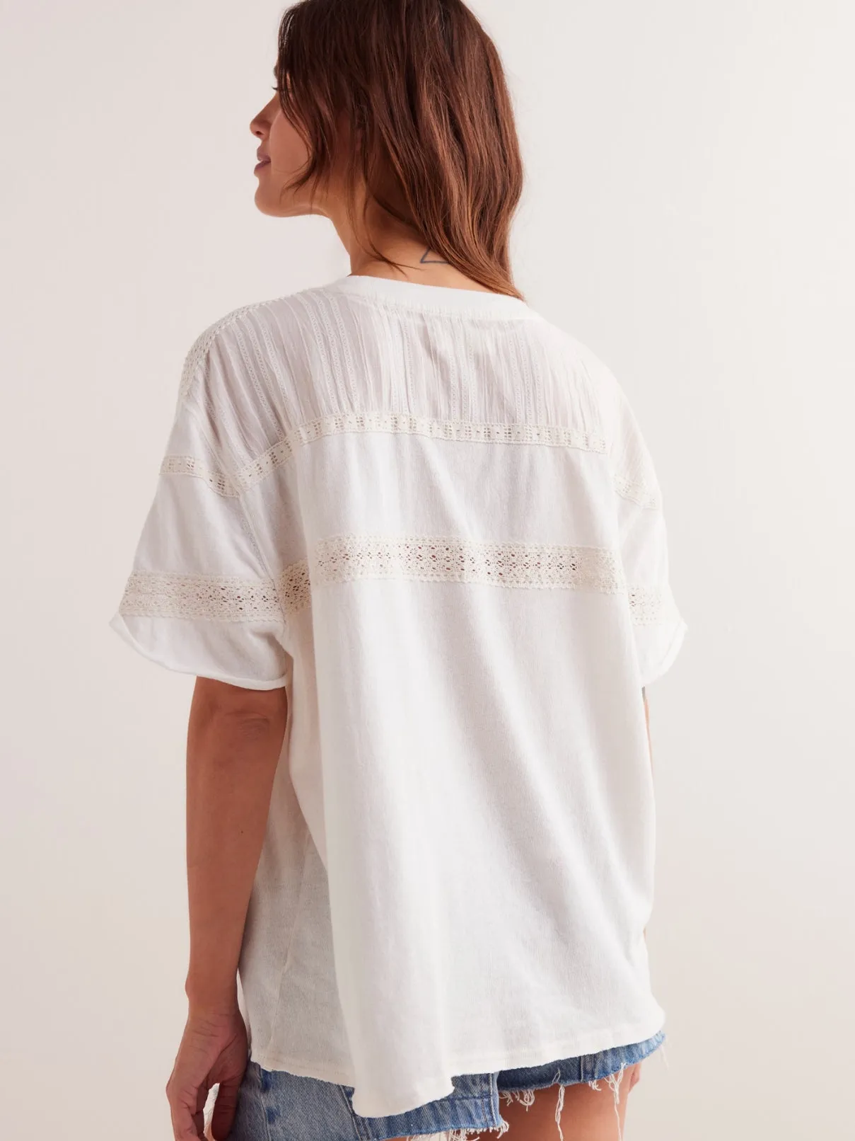 Free People Dorothy Tee in Ivory