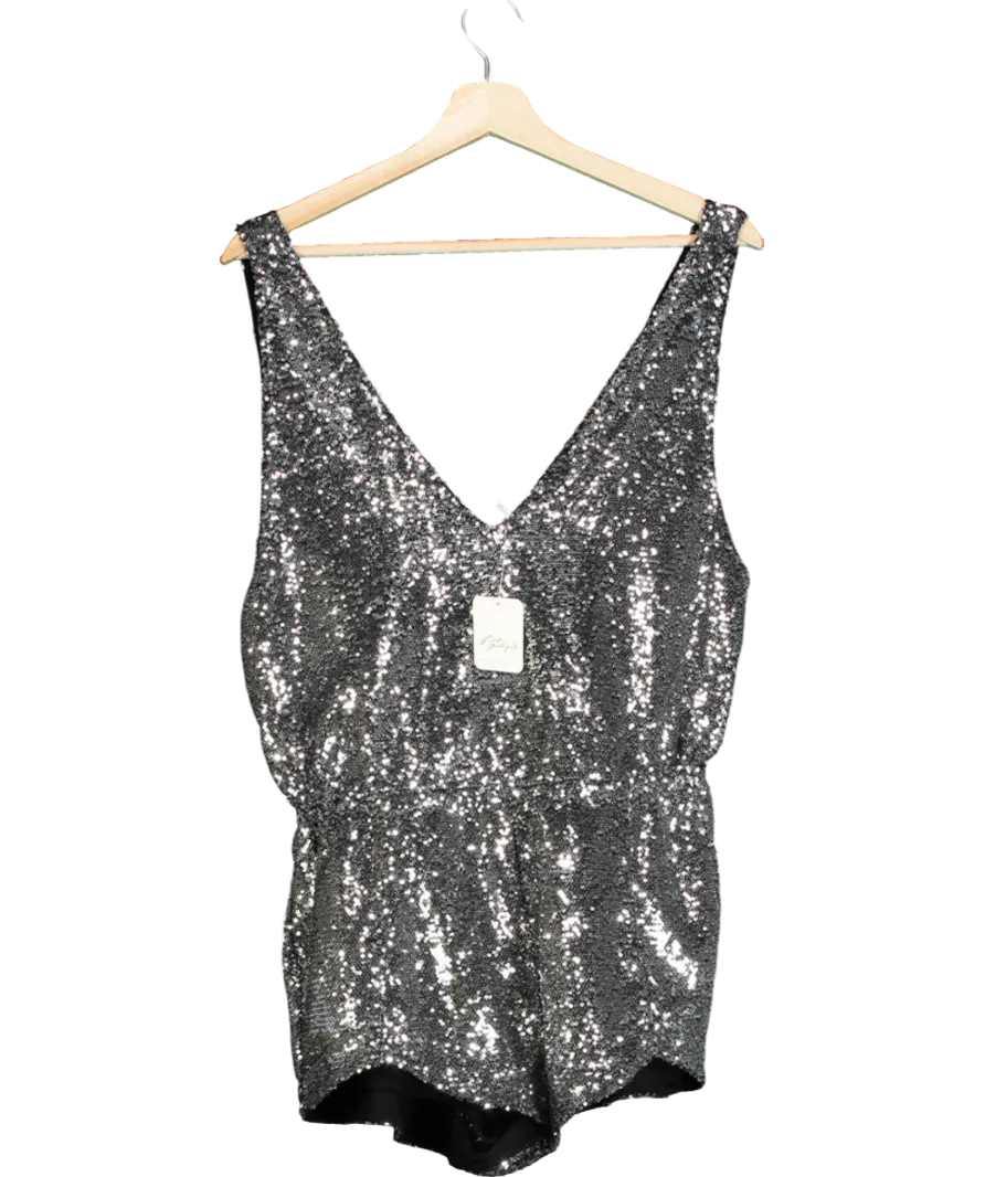 Free People Metallic High Shine Sequin One-piece UK S