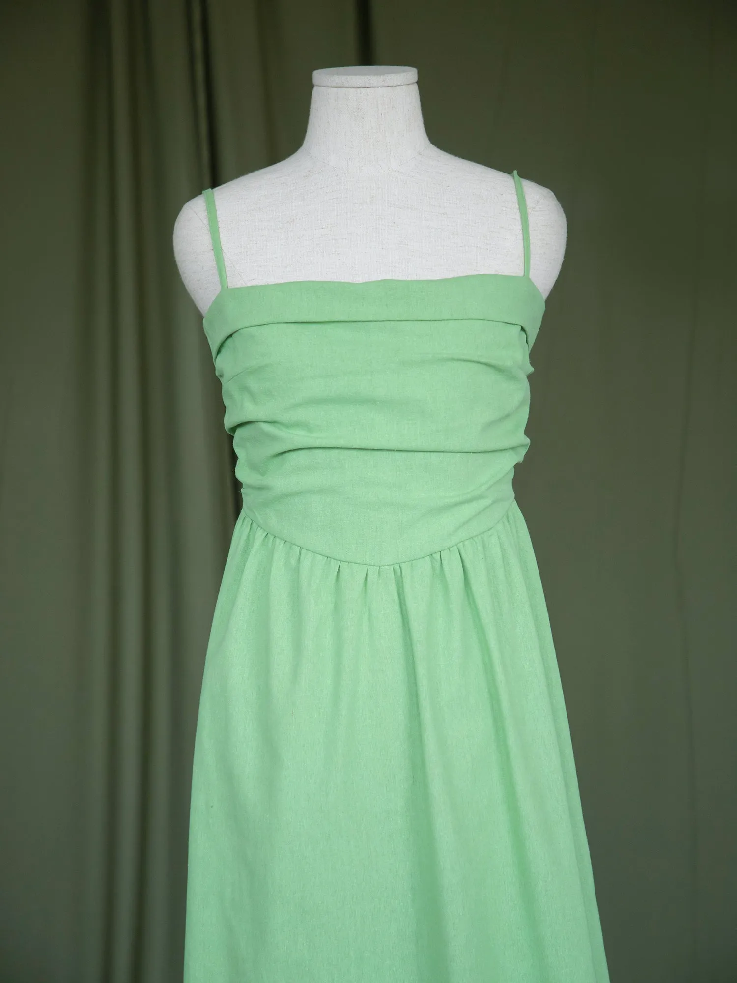 Front Gathered Detail Maxi Dress