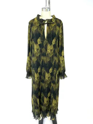 Ganni Georgette Plissé Dress