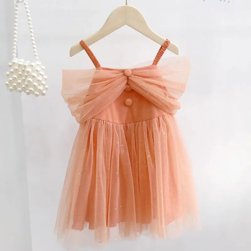 Girls' Dresses Baby Girls' Princess Dresses Little Girls' Western Style Sling Princess Dress with Fluffy Yarn