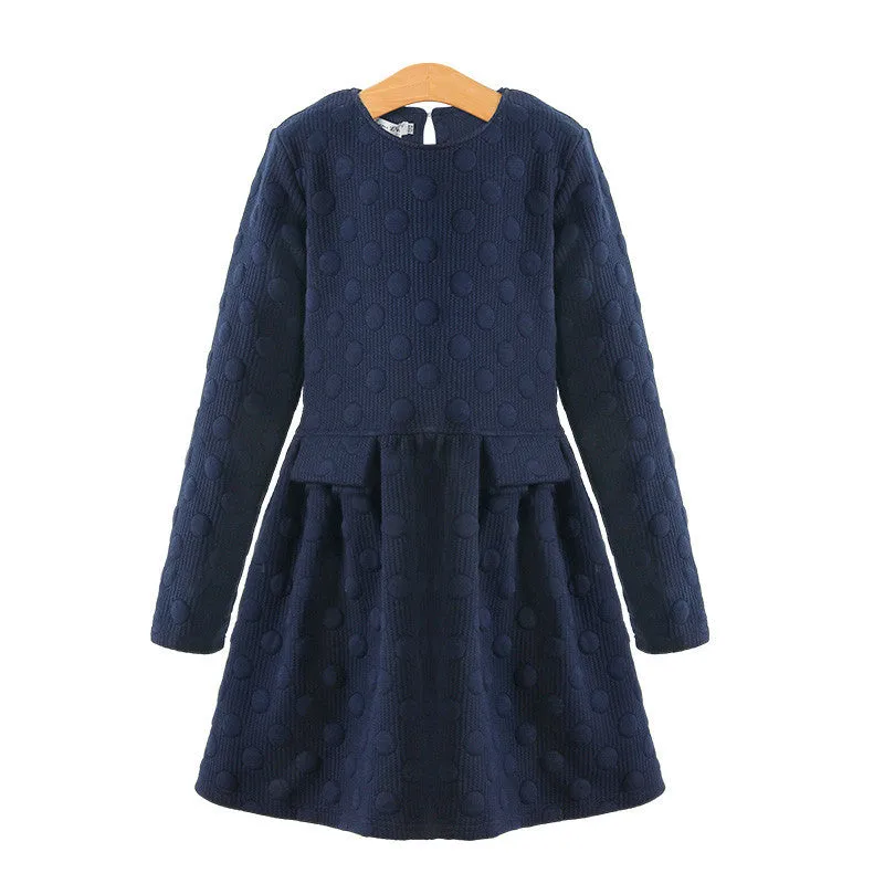 Girls Dresses Thicken Warm Cotton Spring Children's Clothes Kids Dresses Vestidos Elegant Style AuroraBaby