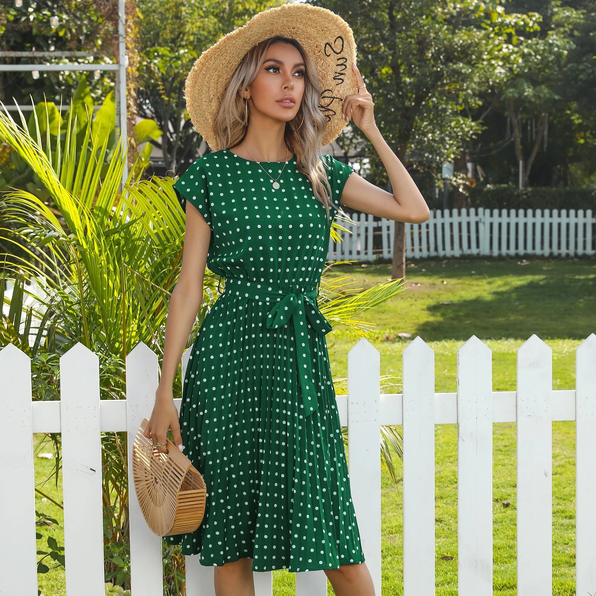Given Spot Dress - Green