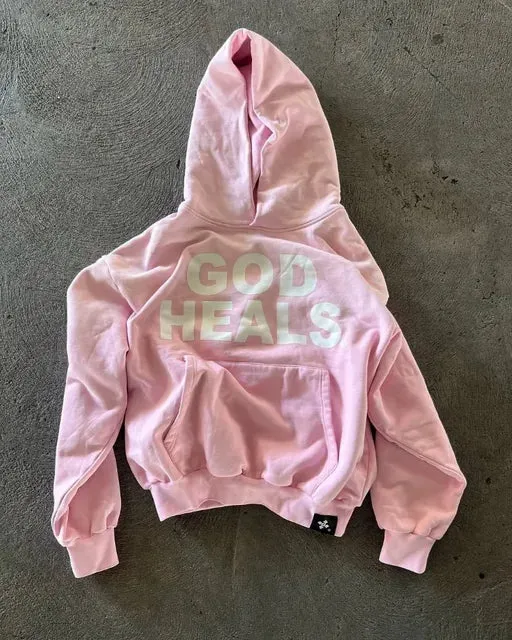 God Heals Printed Hoodies for Women - Vintage Fashion Hip Hop Streetwear Casual Loose Sweatshirt Hoodie Tops