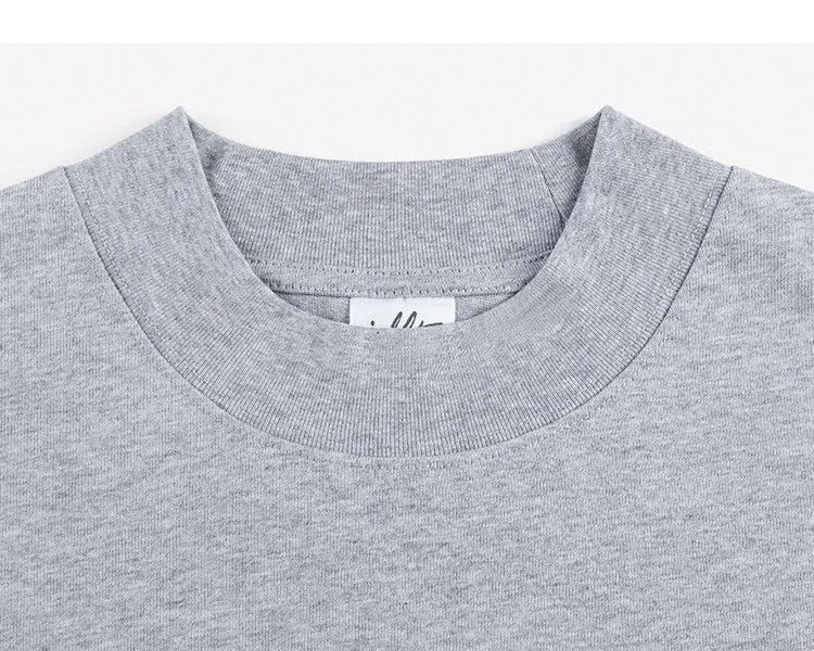 Half High Neck Drop Shoulder T-shirt