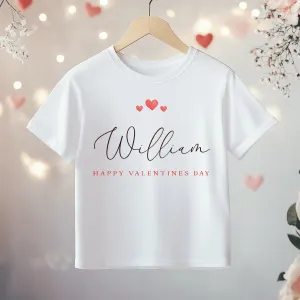 Happy Valentines Day Personalised Toddler & Kids T Shirt