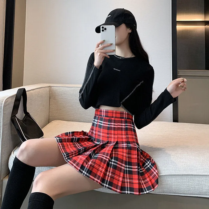 harajuku plaid skirt  KF90231