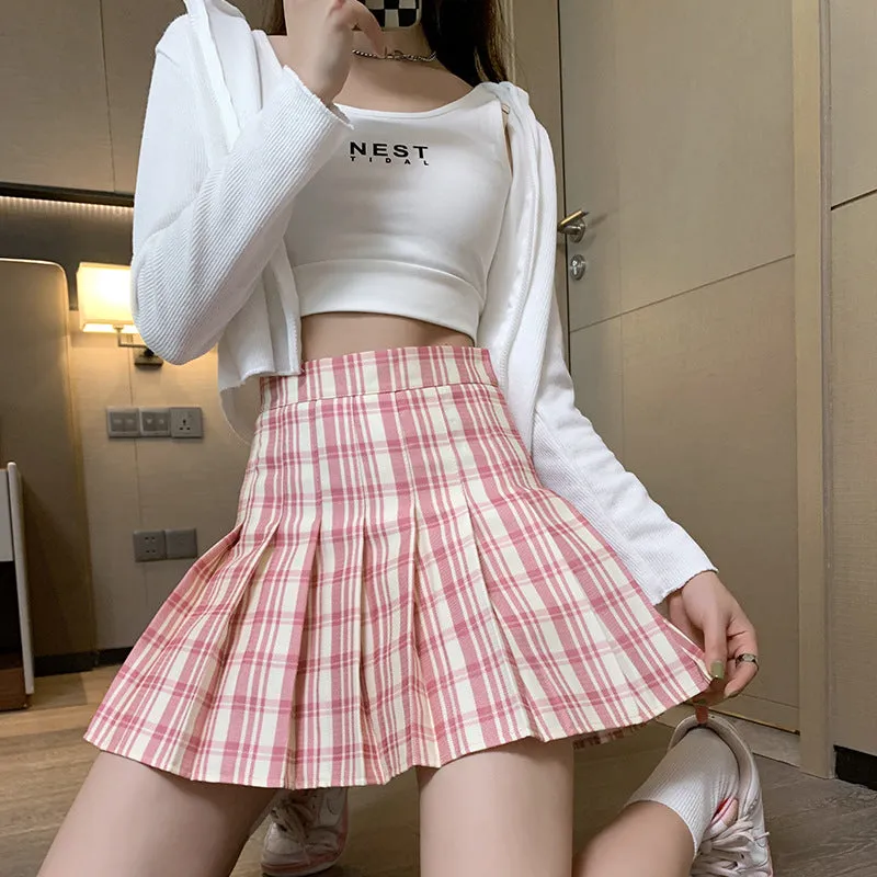 harajuku plaid skirt  KF90231