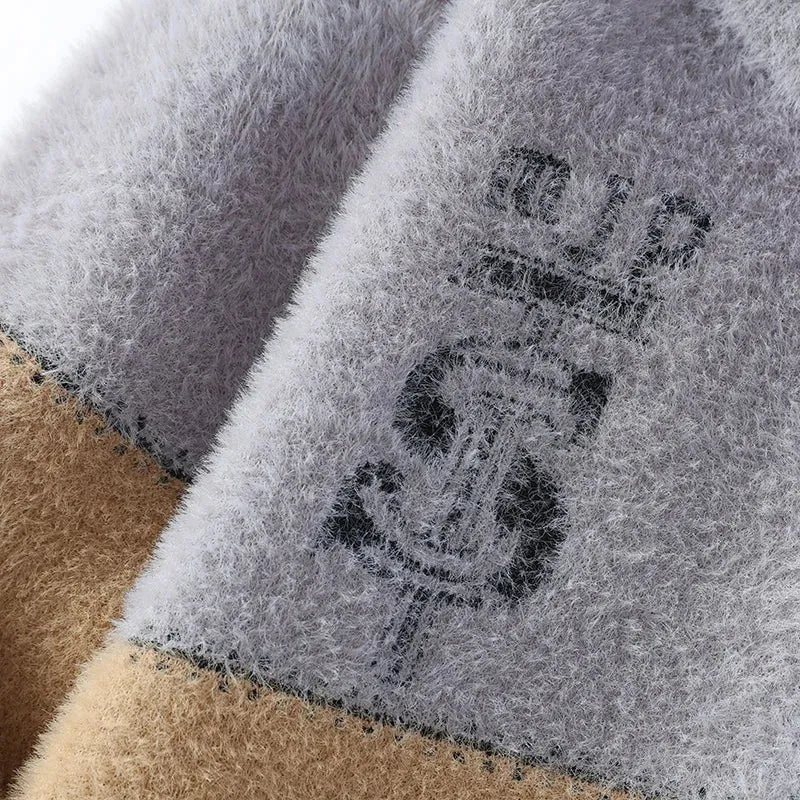 High End Luxury Mink Cashmere Sweater Men Pullovers 2024 New Fall Winter Soft Warm Pull Homme Fashion Mens Christmas Sweaters