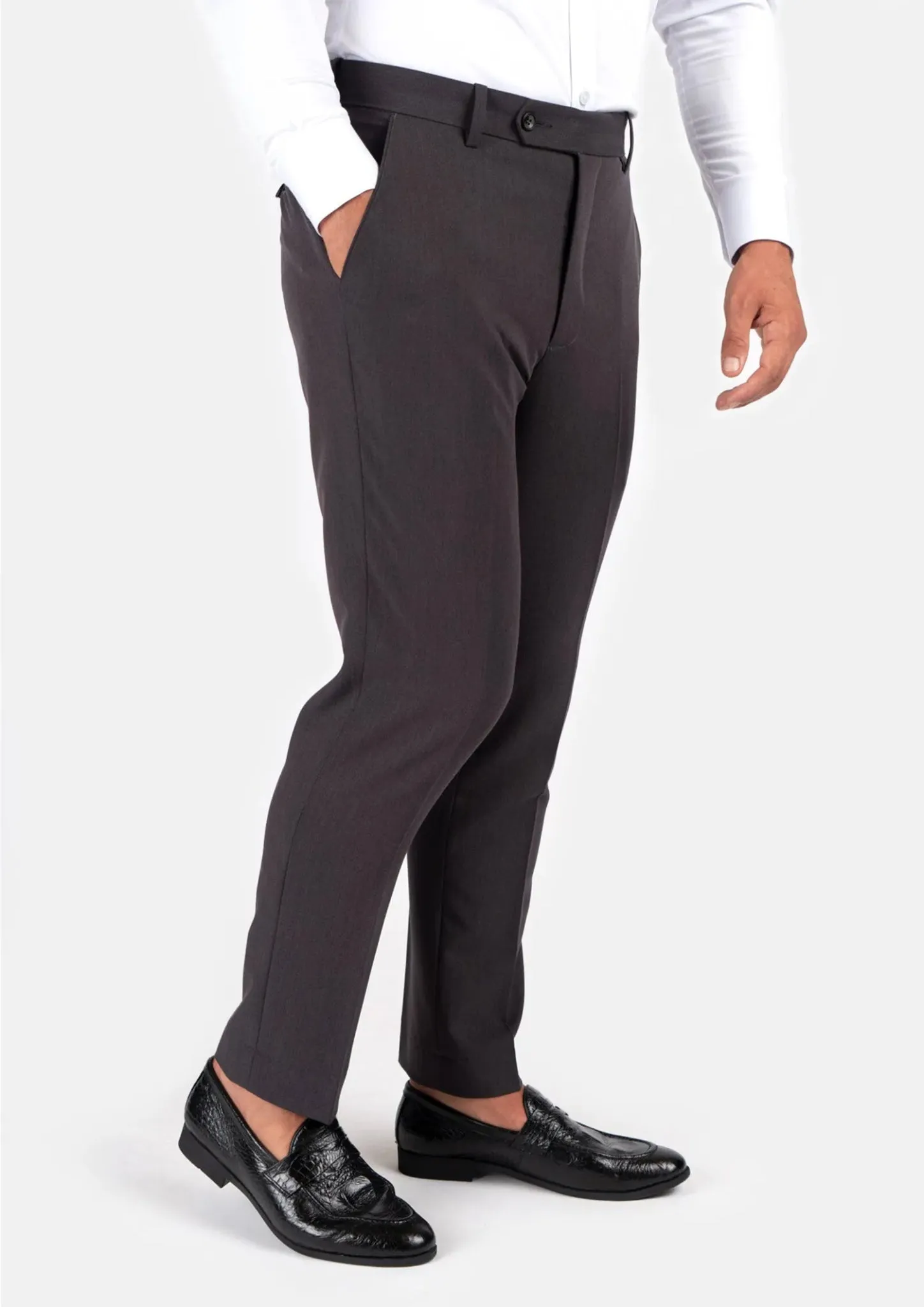 Hudson Charcoal Stretch Suit