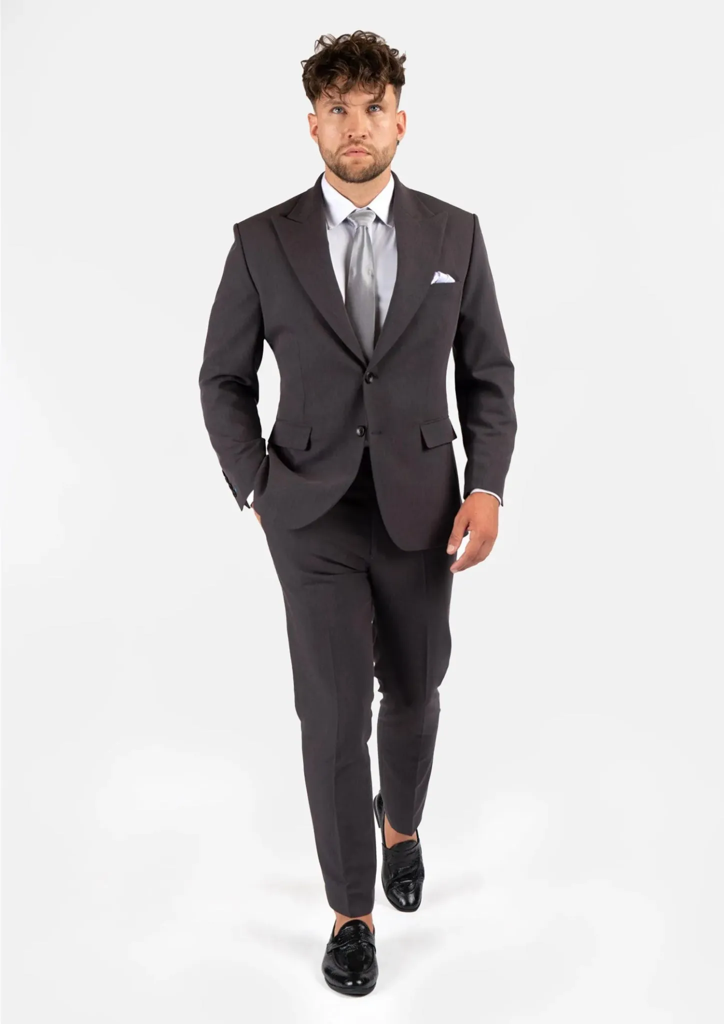 Hudson Charcoal Stretch Suit