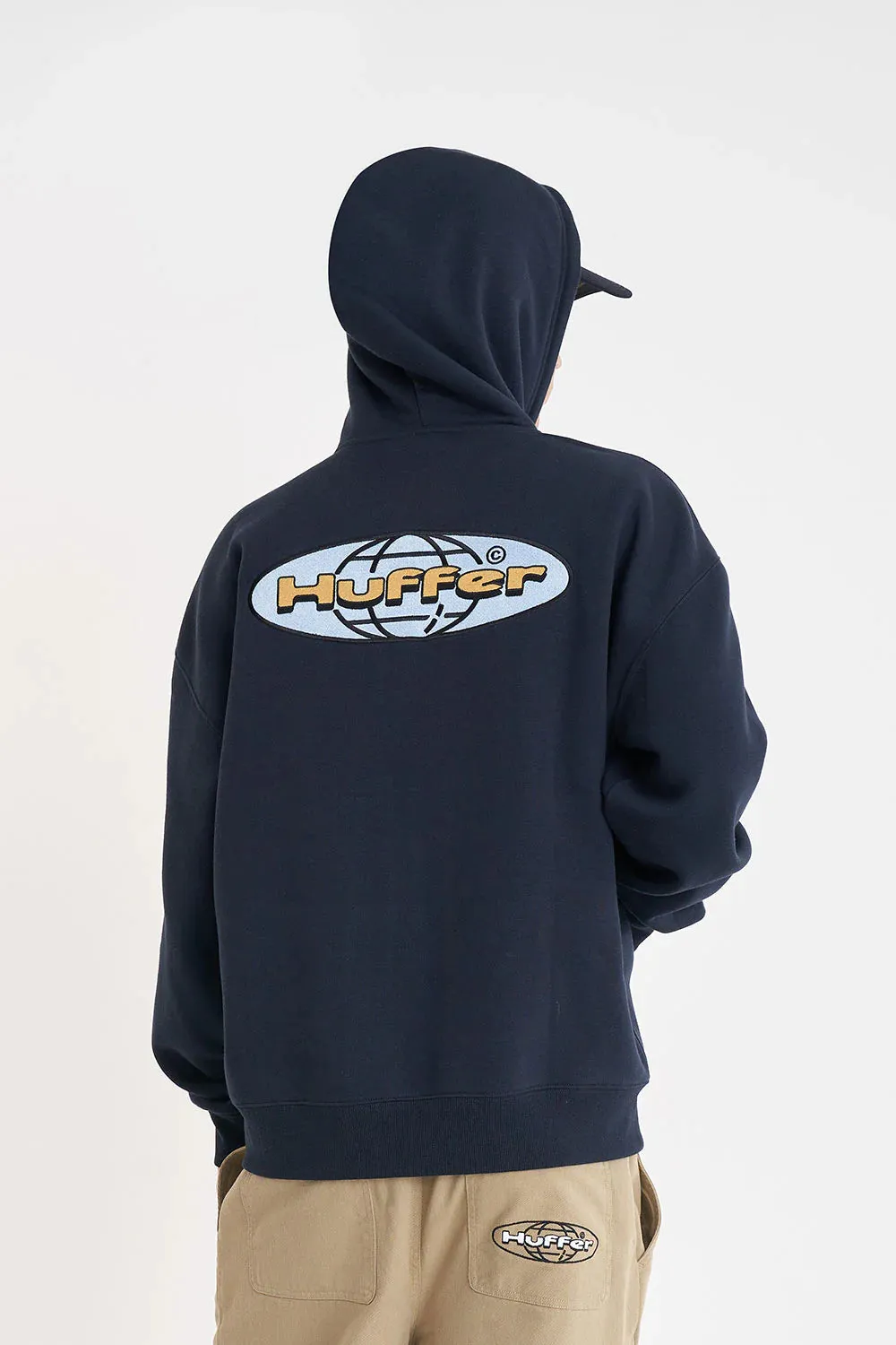 Huffer Block Zip Hood/Alta - Midnight