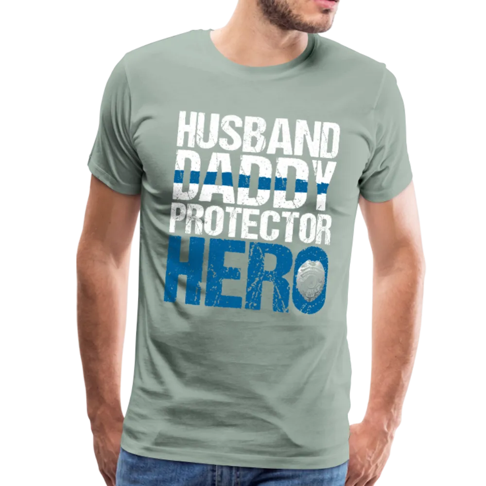 Husband Daddy Protector Hero Men's Premium T-Shirt (CK1861)