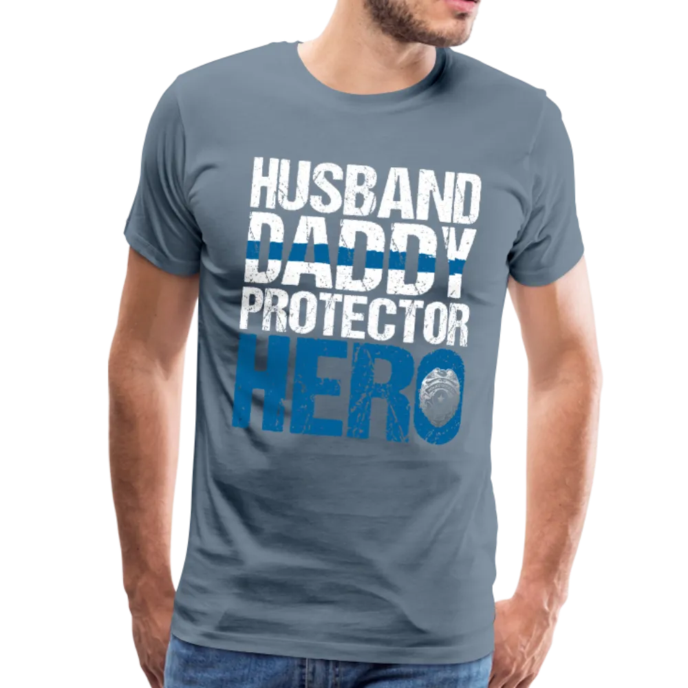 Husband Daddy Protector Hero Men's Premium T-Shirt (CK1861)