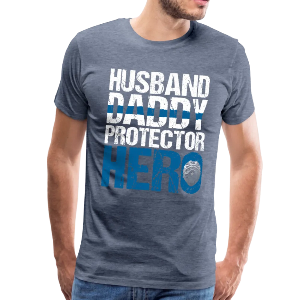 Husband Daddy Protector Hero Men's Premium T-Shirt (CK1861)