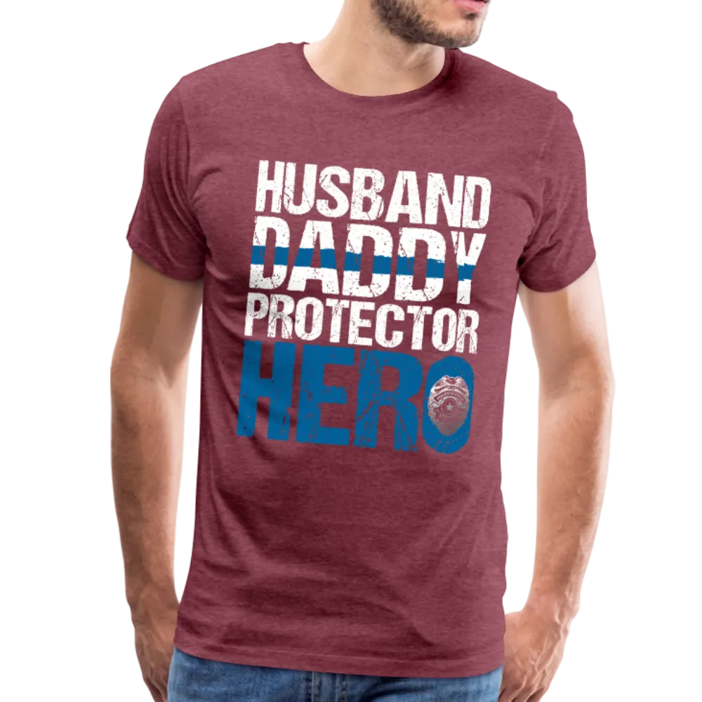 Husband Daddy Protector Hero Men's Premium T-Shirt (CK1861)