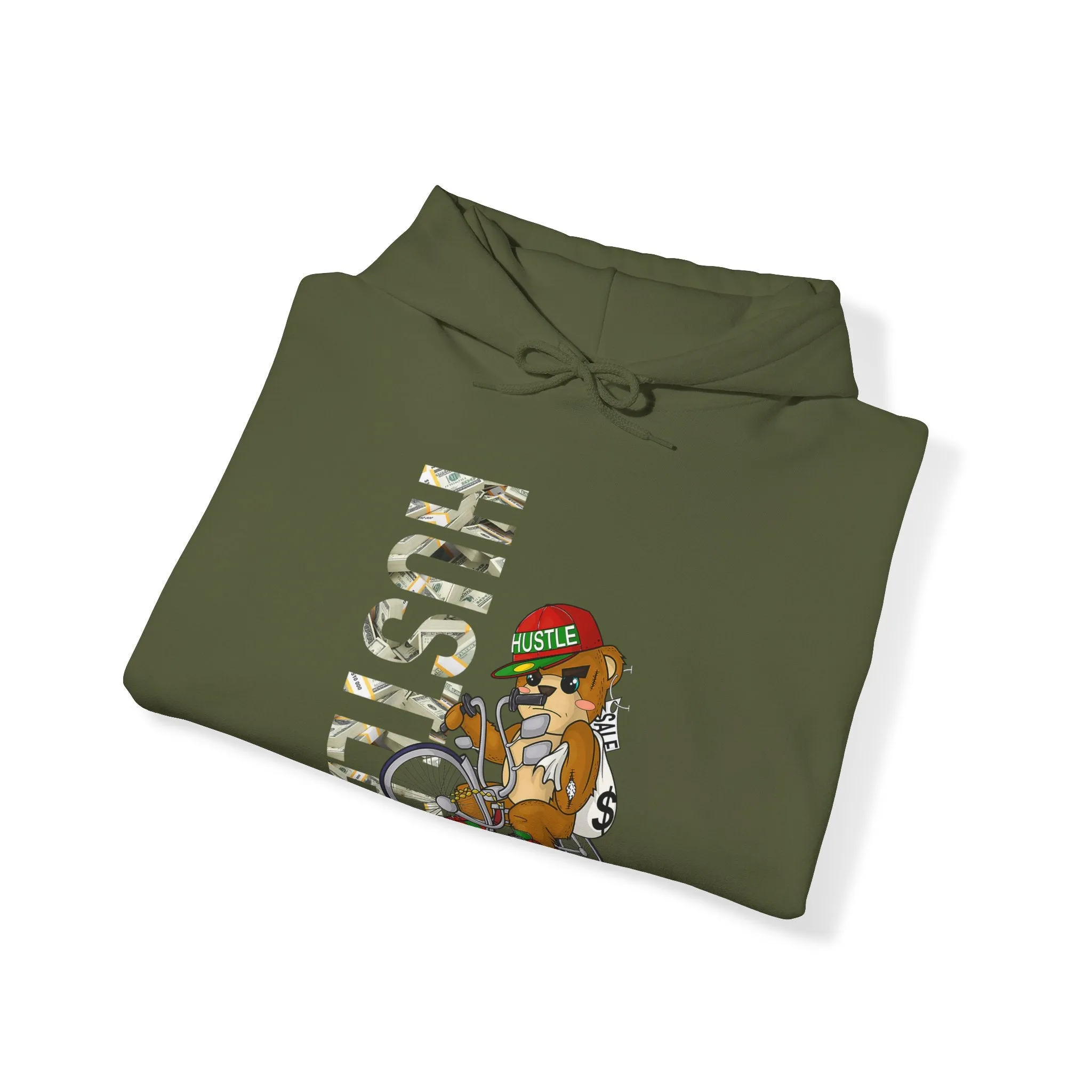 Hustle Bear Heavy Blend Unisex Hoodie