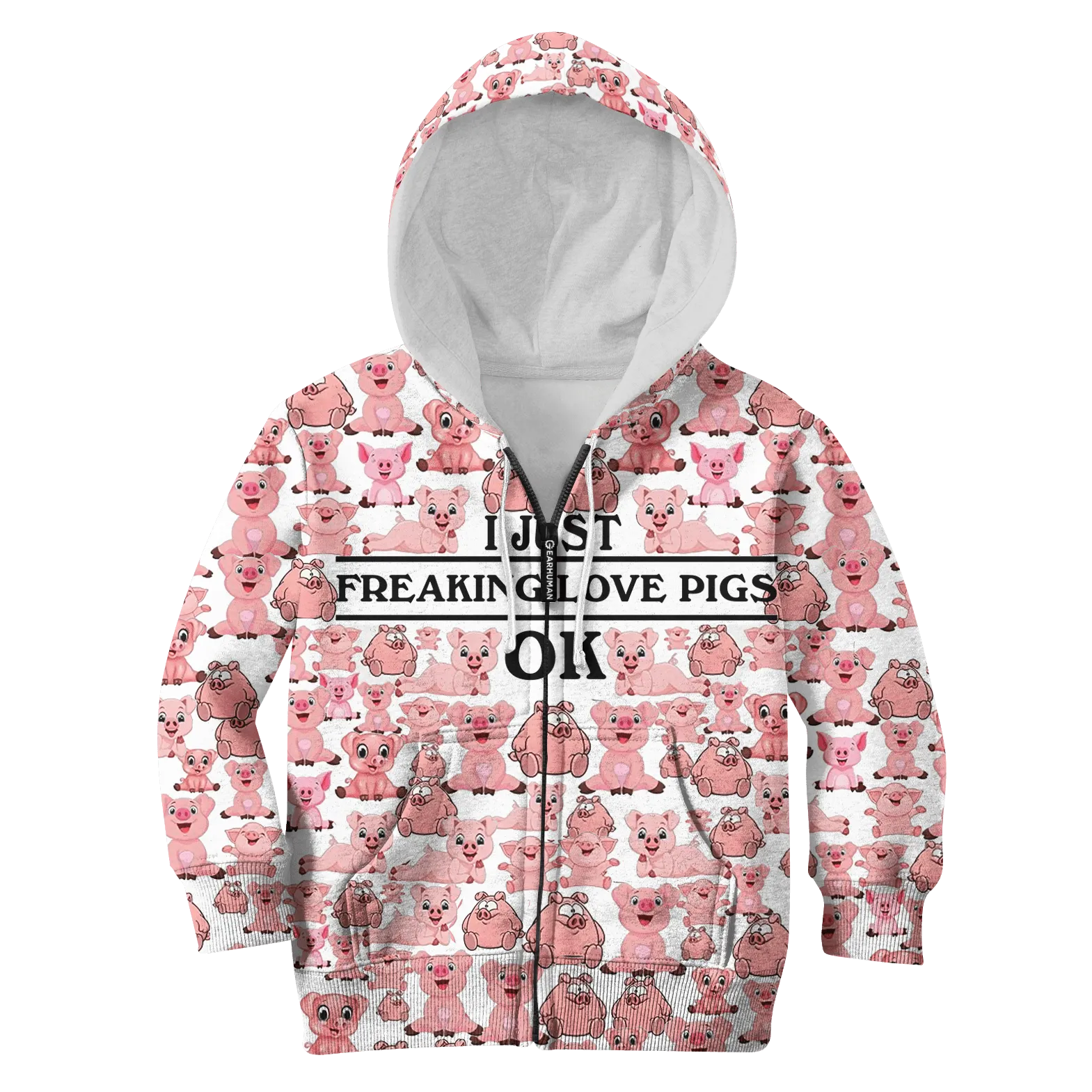 I Just Freaking Love Pigs Custom Cosplay Kid Hoodie