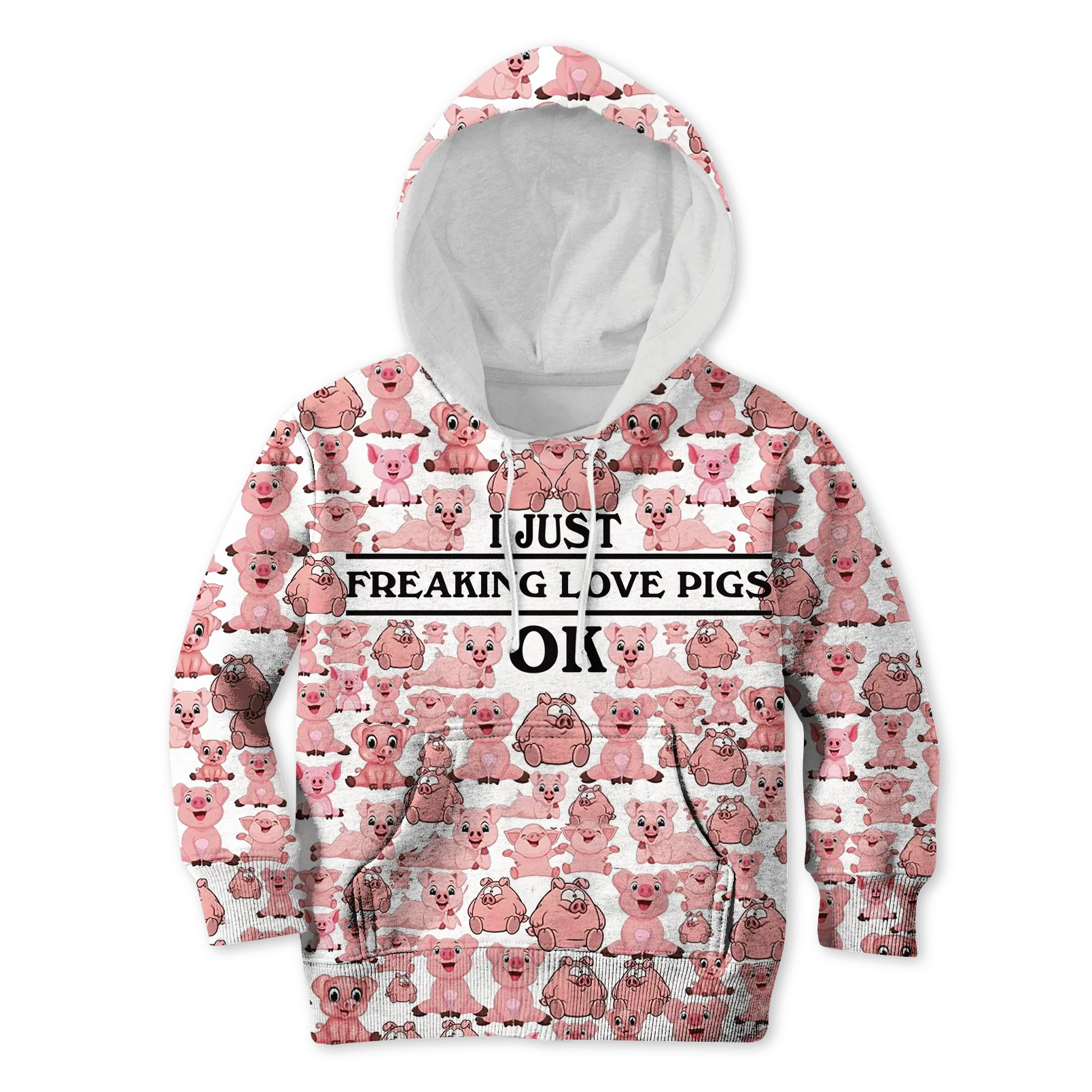 I Just Freaking Love Pigs Custom Cosplay Kid Hoodie