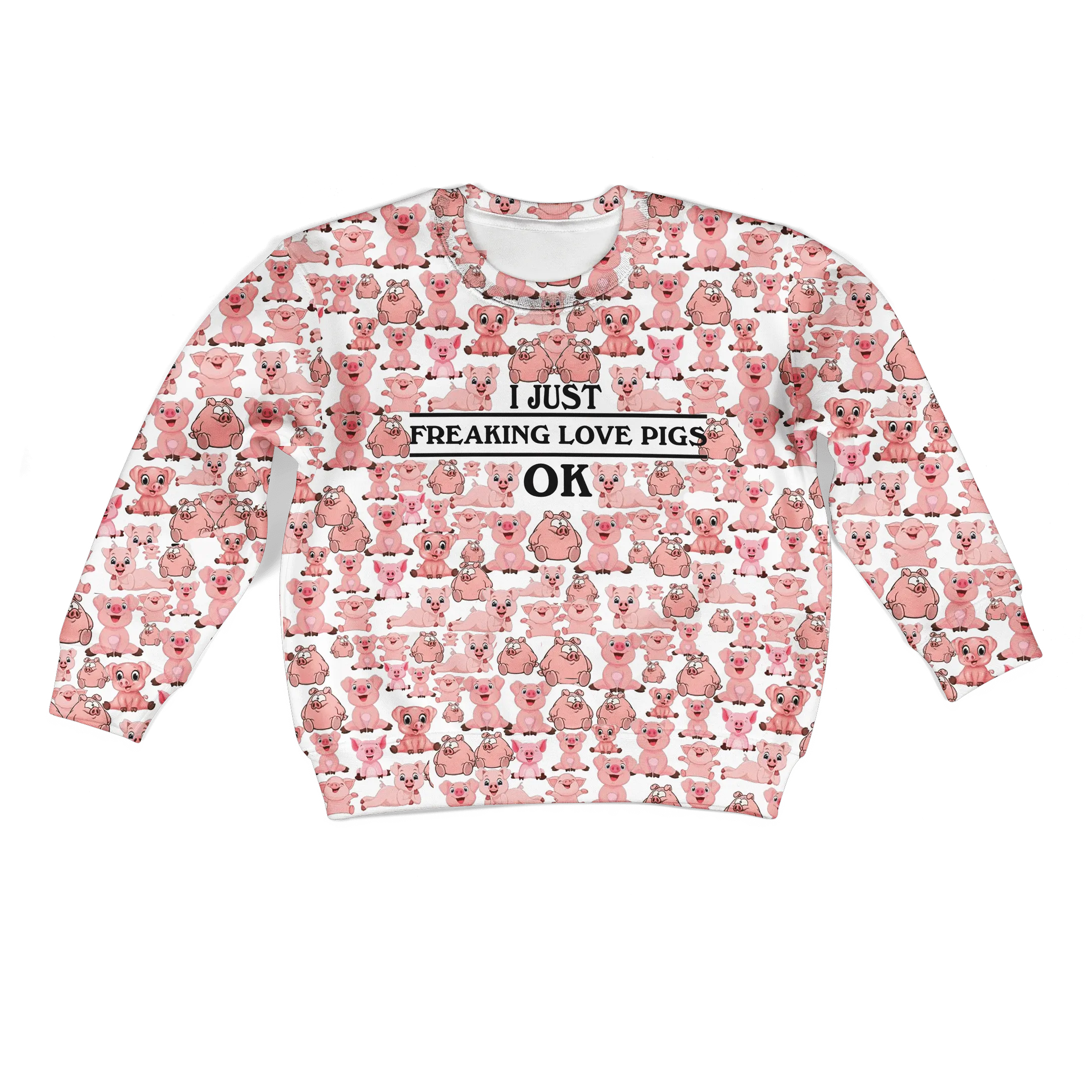 I Just Freaking Love Pigs Custom Cosplay Kid Hoodie