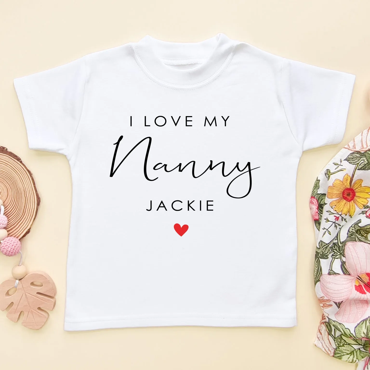 I Love My Nanny Personalised Toddler & Kids T Shirt