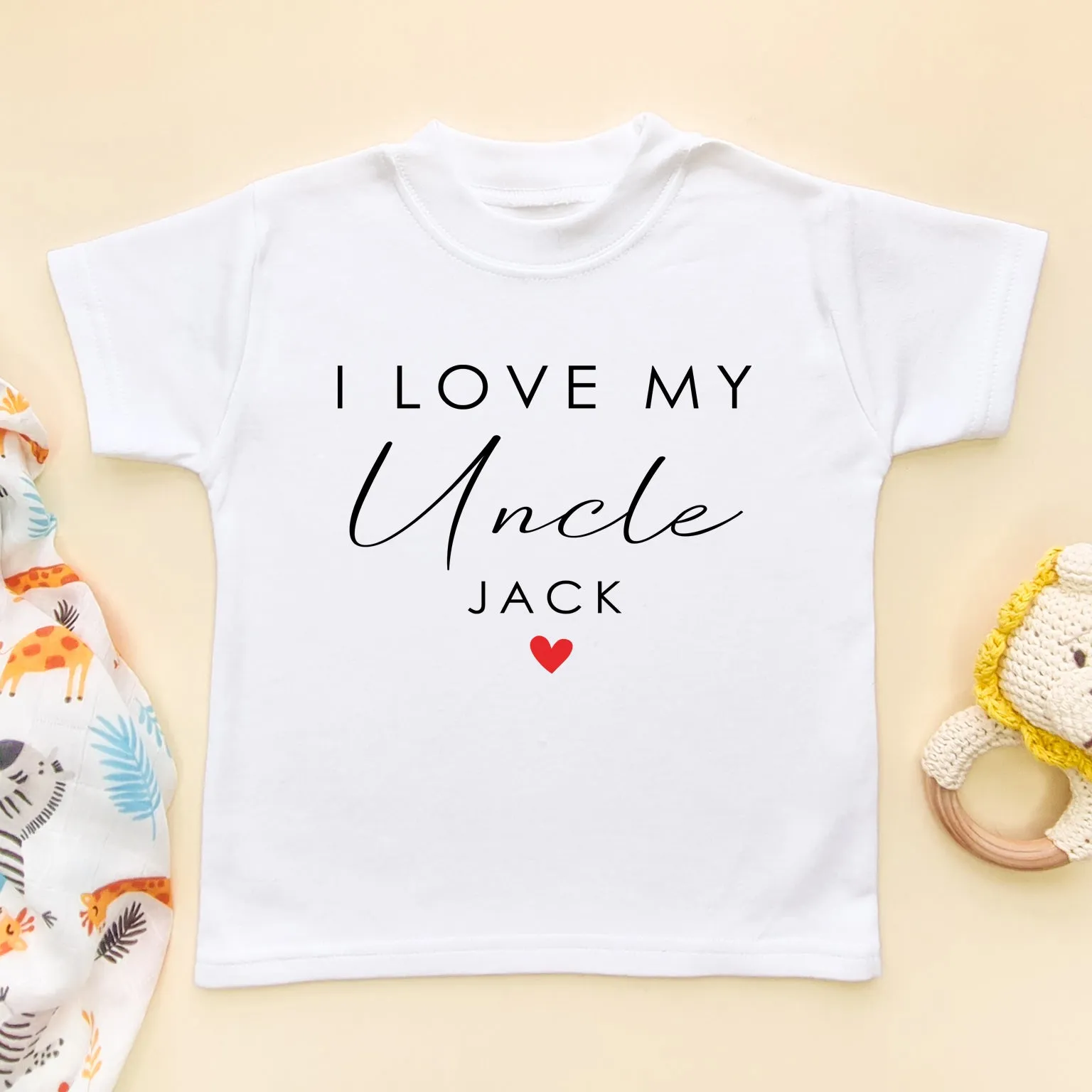I Love My Uncle Personalised Gift Toddler & Kids T Shirt