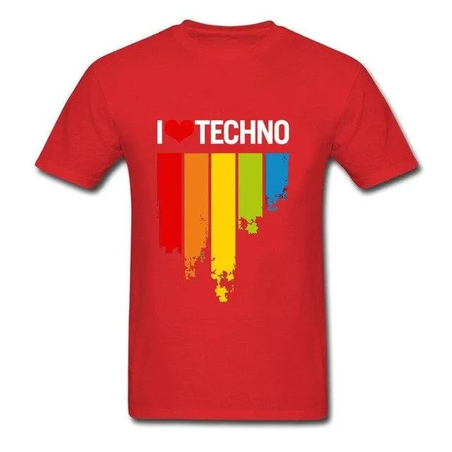 I LOVE TECHNO Music T-Shirts DJ