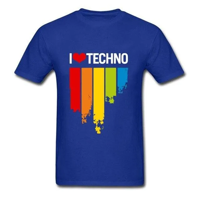 I LOVE TECHNO Music T-Shirts DJ