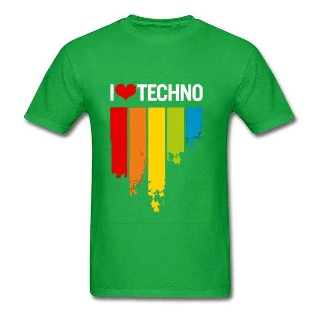 I LOVE TECHNO Music T-Shirts DJ
